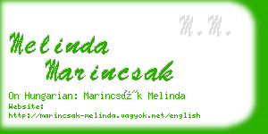 melinda marincsak business card